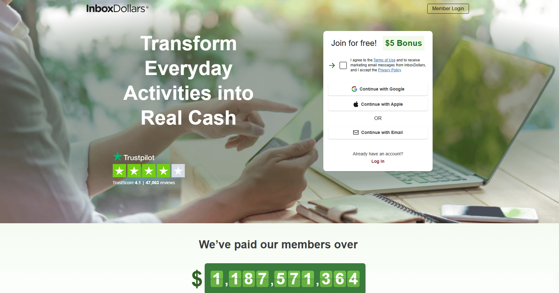 通过InboxDollars看新闻赚美金！零成本副业了解一下！